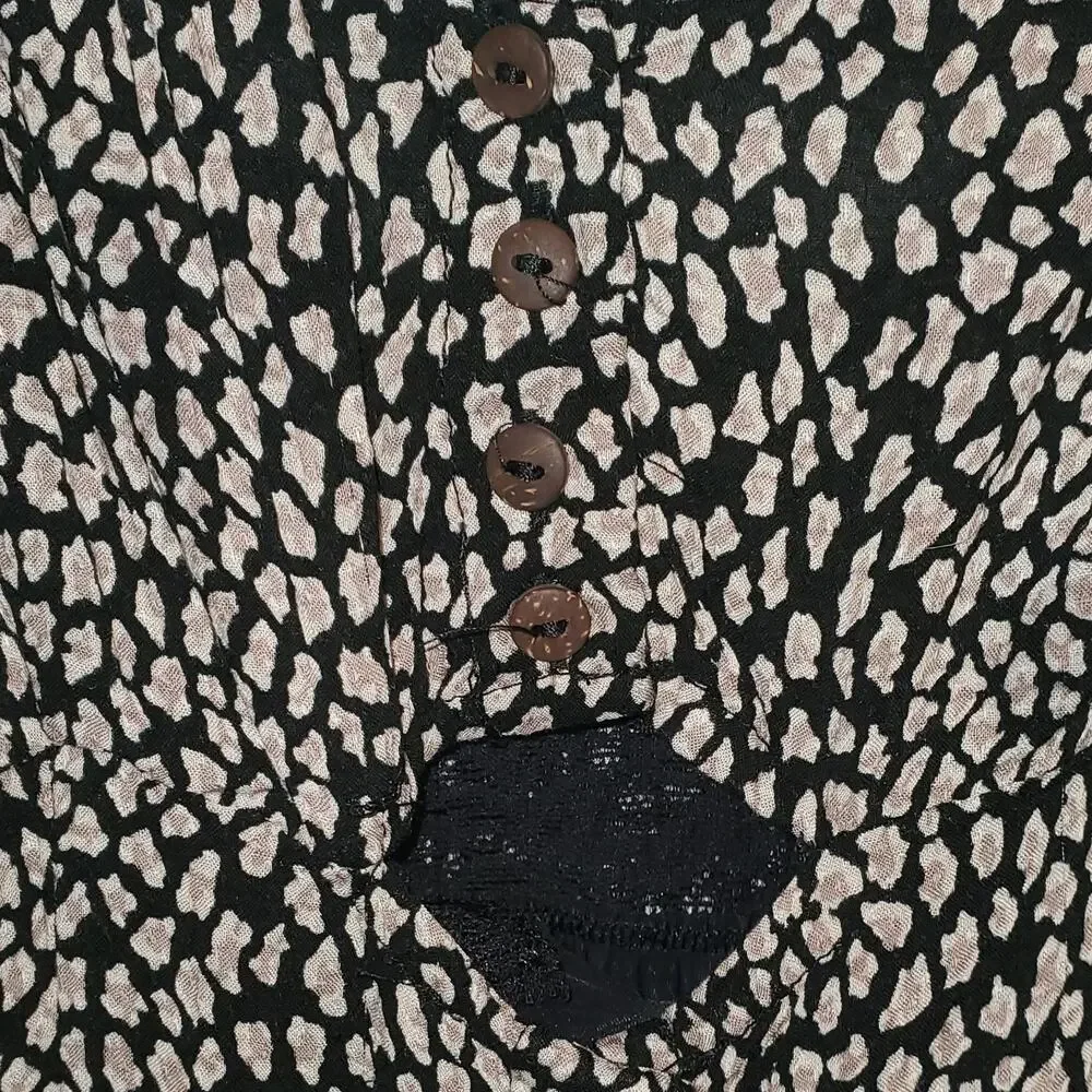 Intimately By Free People Animal Print Peekaboo Flowy Sun Boho Dress Size Medium